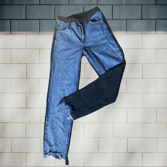 ⚡️CLEARANCE Shein dual colored jeans - Picture 1 of 6